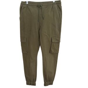 And Now This Men’s Olive Cargo elastic waist, drawstring jogger pants sz M.